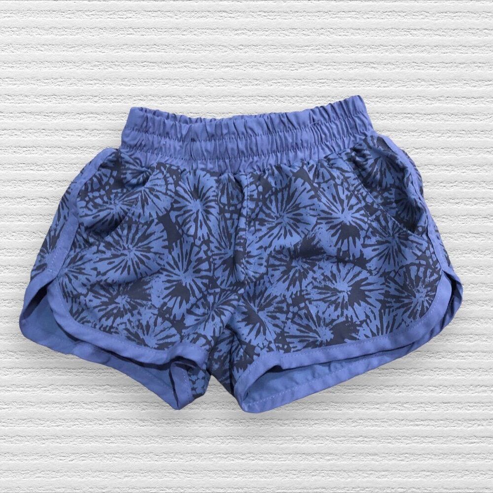 Columbia 4-5 XXS Blue Floral Girls Athletic Shorts
